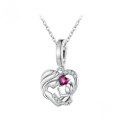 wholesale 925 sterling silver mother-child hugging heart charm bracelet heart-shaped beads-0-0