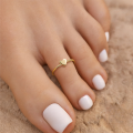 wholesale S925 Sterling Silver Adjustable Open Toe Ring With Zircons, Summer Beach Must-have Foot Jewelry-0-2