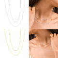 wholesale S925 Sterling Silver Beaded Chain Women's Layering Necklace, Fast Selling Fashion Versatile Simple Collarbone Jewelry-0-1