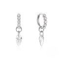 wholesale 925 Sterling Silver Geometric Teardrop Crystal French Ear Clasp, Minimalist Chic Earring-0-5