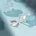 wholesale 925 Sterling Silver Twist Threaded Marquise Hoop Ear Clasp Earrings Wholesale -0-3