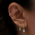 wholesale S925 Sterling Silver Zircon-studded Snake Spiral Cartilage Ear Piercing,ins。-0-1