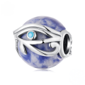 wholesale S925 silver loose beads: Horus Eye, Evil Eye charms for jewelry making-0-0