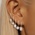 wholesale S925 Sterling Silver Classic Zircon-encrusted Ultra-sparkling Hoop Earrings,。-0-1