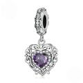 wholesale "S925 sterling silver heart-shaped beads, love series, DIY jewelry charms"-0-0