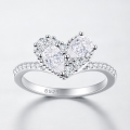 wholesale Silver 925 5A Zircon Heart Ring, lightweight luxury wholesale design-0-3