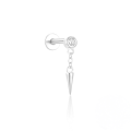 wholesale S925 Sterling Silver Tassel Flexible Marquise Zircon Ear Piercing-0-12