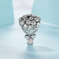 wholesale Metal bouquet beaded flowers, S925 sterling silver life beads for women-undefined