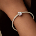 wholesale 925 silver plated white gold animal charm bracelet with rainbow opal moon cat beads-0-3