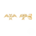 wholesale S925 Sterling Silver Creative Zircon Bat Earrings With Crystals,。-0-0