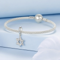 wholesale 925 Sterling Silver Six Pointed Star Pendant Lavender Beaded Necklace For Women-0-2