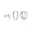 wholesale S925 Sterling Silver Classic Hoop Earrings Set For Women, High-endins。-0-19