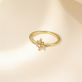 wholesale S925 Sterling Silver Octagram Ring With Inlaid Zircons, A Light Luxury Classic-0-3