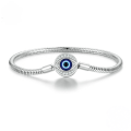 wholesale S925 silver-plated white gold Evil Eye Bracelet BSB122 fashion accessory-0-5