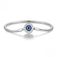 wholesale S925 silver-plated white gold Evil Eye Bracelet BSB122 fashion accessory-undefined