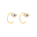 wholesale 925 Sterling Silver Evil Eye Blue Eye Earrings With Rhinestones-0-0