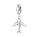 wholesale Sterling silver mini airplane charm bead for bracelet jewelry making-0-4