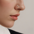 wholesale 925 Sterling Silver New Stylish Zircon Inlaid Seamless Ring Nose Hoop Nose Stud Body Piercing Jewelry-0-3