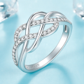 wholesale Sterling silver S925 textured twisted rope design ring-0-2