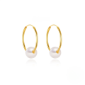 wholesale 925 Sterling Silver Exaggerated Large Hoop Earrings With Pearls, Hot-selling In Europe And America, Ins Trendy Minimalist Style-0-3