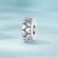 wholesale 925 silver platinum-plated heart positioning clasp charm bead bracelet-0-1