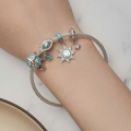 wholesale 925 Sterling Silver North Star Dangle Charm Blue Opal Bead For Bracelet-0-3