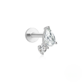 wholesale S925 Sterling Silver Geometric Star Stud Earrings With Crystal Accents-0-7