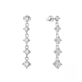 wholesale S925 Sterling Silver Butterfly Zircon Chain Tassel Earrings-0-8