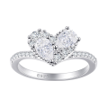 wholesale Silver 925 5A Zircon Heart Ring, lightweight luxury wholesale design-0-1