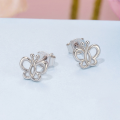 wholesale 925 Sterling Silver Butterfly Stud Earrings For Women Girls Gift-0-4