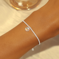 wholesale S925 Sterling Silver Small Bloom Chain Bracelet For Women With Moonlight Gemstone And Starry Accents-0-4
