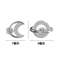 wholesale 925 Sterling Silver Star And Moon Studs Earrings For Women-0-11