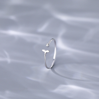 wholesale 925 Sterling Silver Mermaid Tail Ring For Women-Silver Adjustable opening