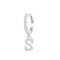 wholesale S925 Sterling Silver Single 26-letter Alphabet Ear Hoop,ins-0-29