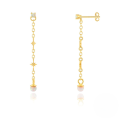 wholesale S925 Sterling Silver Opal Earrings With Chain Tassel, Star Earrings In Korean Style Minimalist Design-0-5