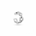 wholesale S925 Sterling Silver Twisted Double-layer Clip-on Earrings, Trendy Ins Minimalist Style-0-4
