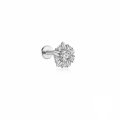 wholesale S925 Sterling Silver Flat-back Push-piercing Exquisite Zircon Earrings, European-american Style-0-17
