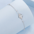 wholesale 925 Sterling Silver Lotus Opal Bracelet For Women Adjustable Bead Chain Bracelet-0-2