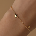 wholesale S925 Sterling Silver Minimalist Ins Star Zircon Accent Versatile Unisex Bracelet-0-2