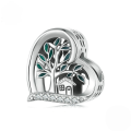 wholesale S925 silver hollow family tree beads, loose charms for jewelry making-0-0