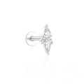 wholesale S925 Sterling Silver Tassel Flexible Marquise Zircon Ear Piercing-0-14