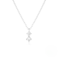 wholesale S925 Sterling Silver Fashion Four-prong Zircon Necklace,ins。-0-1