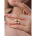 wholesale S925 Silver Cross-border Ins Style Evil Eye Necklace With Turquoise-0-1