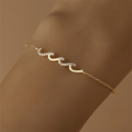 wholesale S925 Sterling Silver Summer Wave Pendant Bracelet With Rhinestone Design-0-1