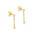 wholesale S925 Sterling Silver Rhinestone Pearl Fringe Earrings, Minimalist Korean Style Ins Ear Wires-0-3