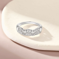 wholesale Sterling Silver 925 Women's Love Ring Luxury Minimalist Heart Promise Ring-0-2
