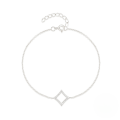 wholesale S925 Sterling Silver Geometric Zircon Rhombus Bracelet For Women, Trendy And Versatile-0-4