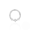 wholesale S925 Sterling Silver Star Triangle Zircon Inlaid Cartilage Ear Hoop, Popular Nose Ring-0-6