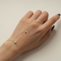 wholesale S925 Sterling Silver Turquoise Bracelet With Zirconia, Fashionable And Minimalist Hand Accessory-0-2