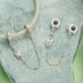 wholesale Sterling Silver,S925,Spring Butterfly Silicone Safety Chain Beads For Jewelry Making-0-1